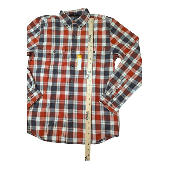 Carhartt NWT Loose Fit Midweight Chambray Long Sleeve Shirt Men’s SMALL 104910 - Picture 9 of 9